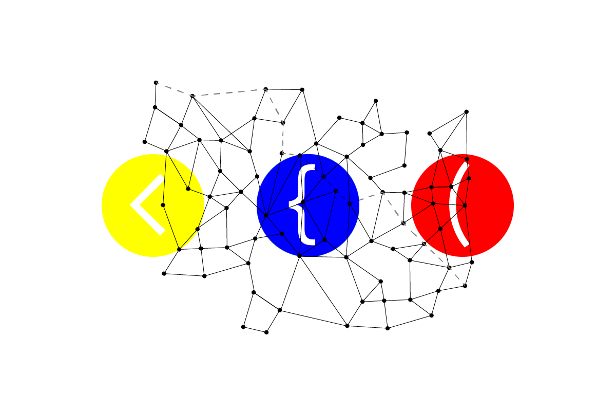Network brackets illustration